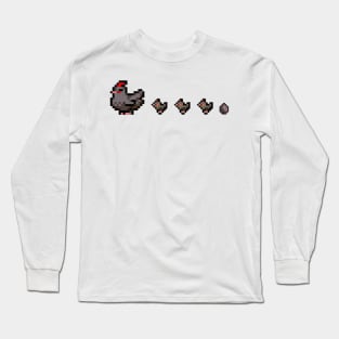 Stardew Valley Void Chicken Family Chicks Long Sleeve T-Shirt